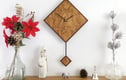 Diamond Wood Wall Clocks