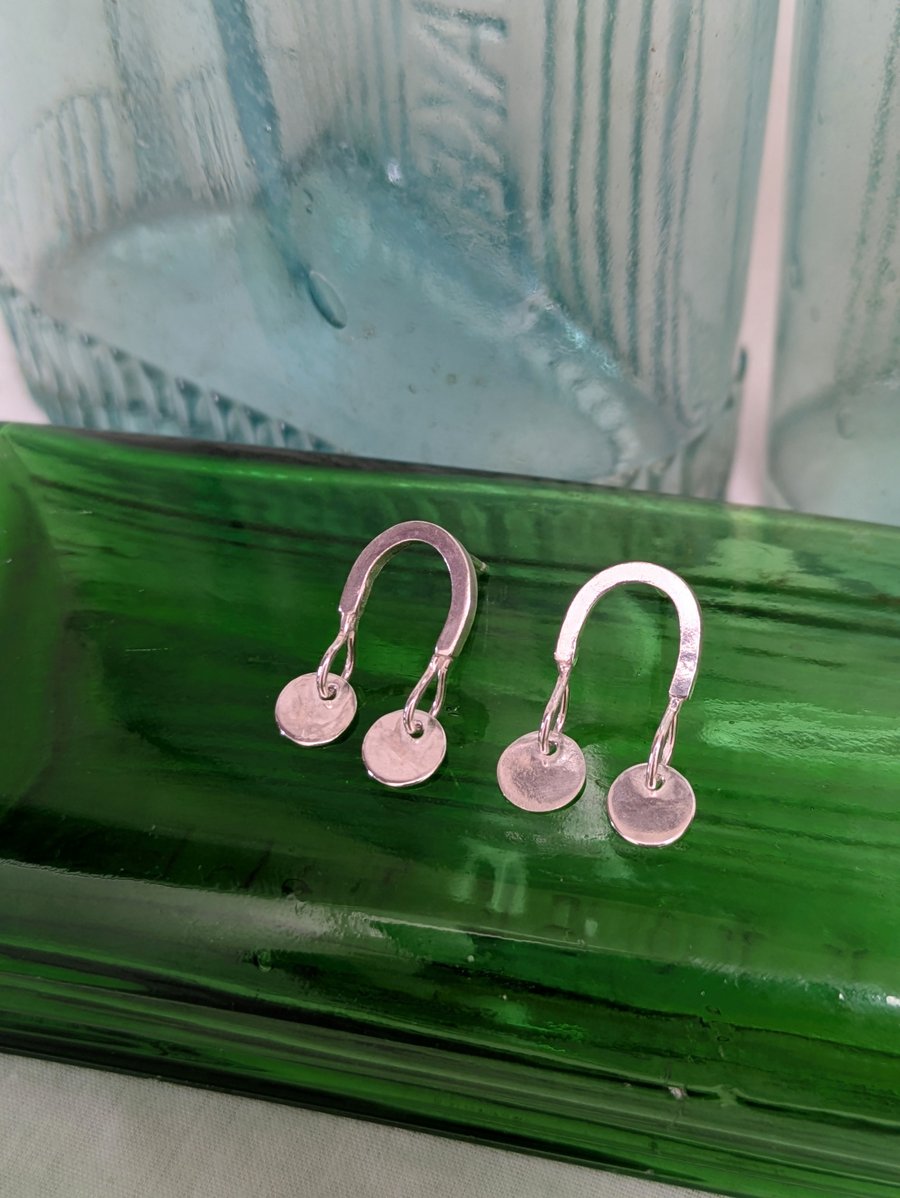 Sterling silver arc studs 