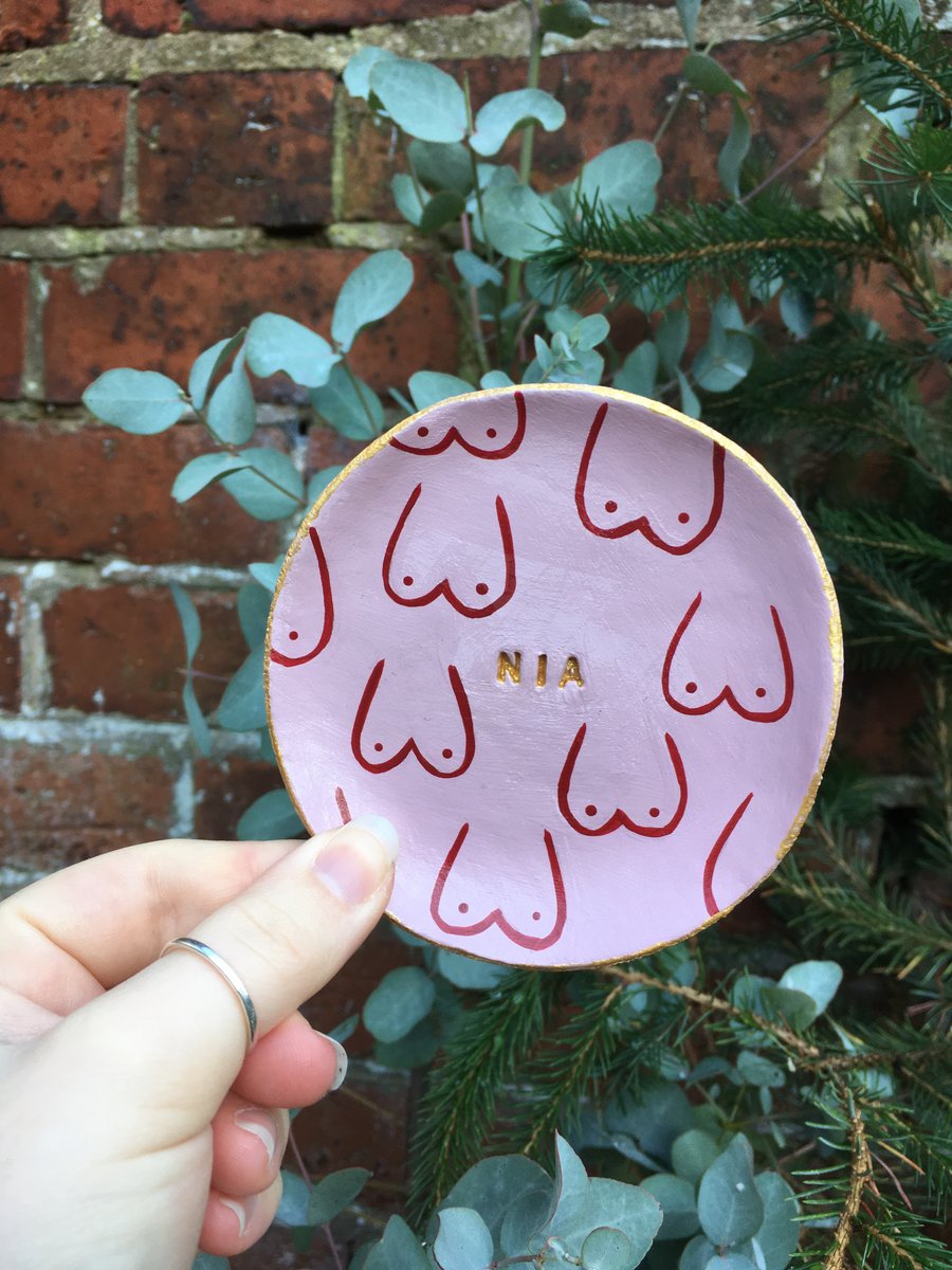 Personalised Boobie Trinket Dish - Trinket Dish - Boob Dish