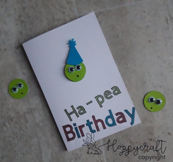 Handmade 'Ha-pea' Birthday Card 