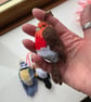 Robin redbreast bird tree decoration hand knit by me  - Image 5