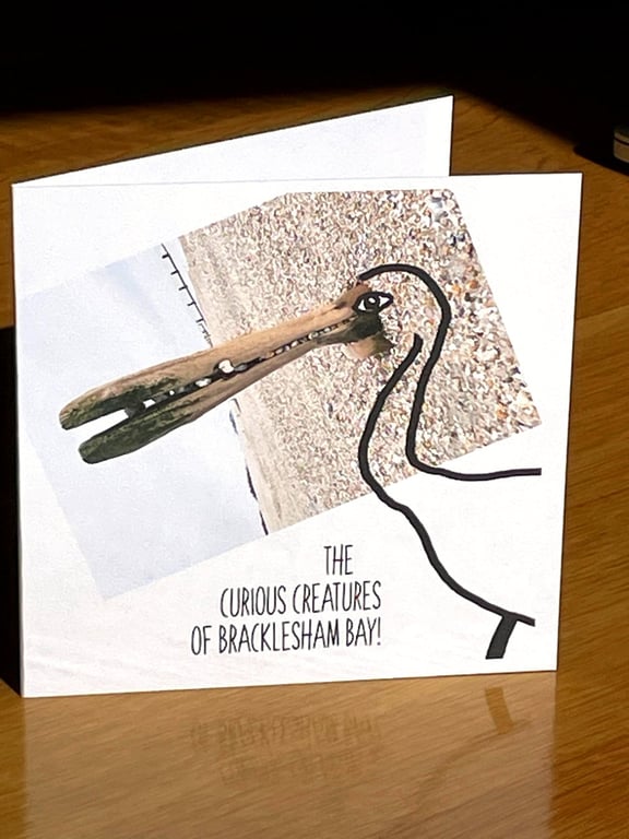 Ibis; 13.5 cm square greetings card, blank inside