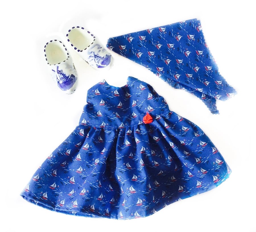 Reduced - Sailing boat dress and headscarf
