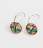 Patterned enamelled copper earrings - Image 3