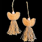 Autumn Angels, Boho Angels, Golden Angels, Set of Angels, Angel Ornament