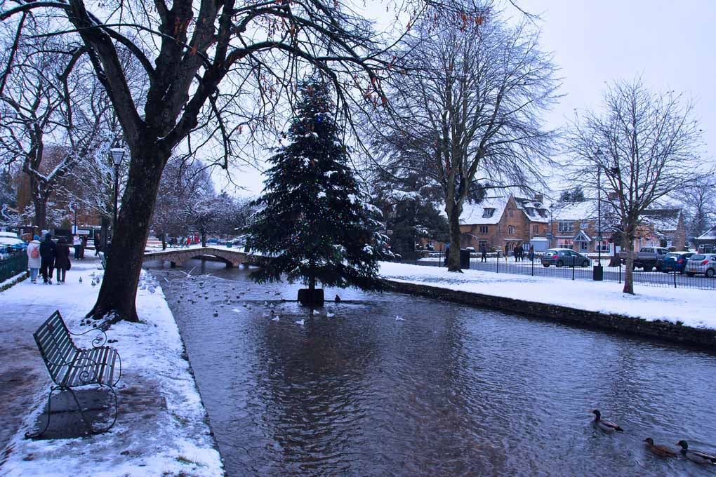 Bourton On The Water Christmas Tree Photograph Print