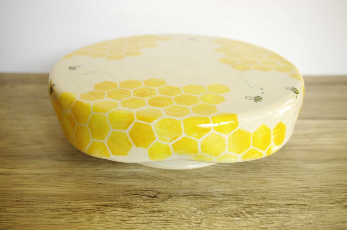 Cake Stand - Honeycomb and Bees