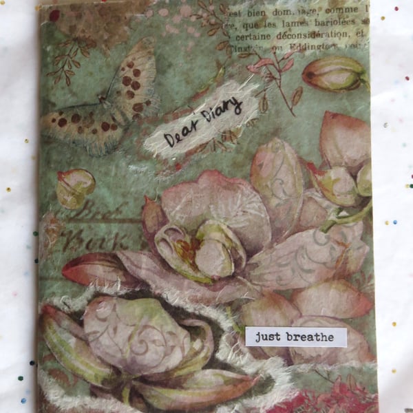 A6 Notebook Lotus Flower Collage