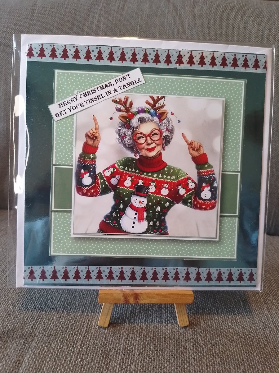 Don't get your tinsel in a tangle Christmas card