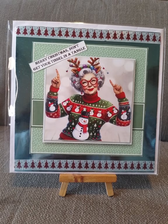 Don't get your tinsel in a tangle Christmas card