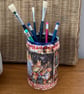 Busy Bunnies Boat Building Story on upcycled Coffee Bean Tin Can Pencil Pot