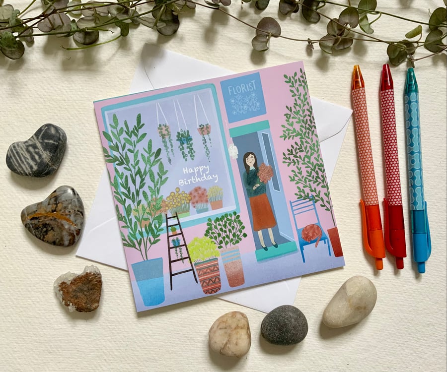 The Flower Shop, birthday card