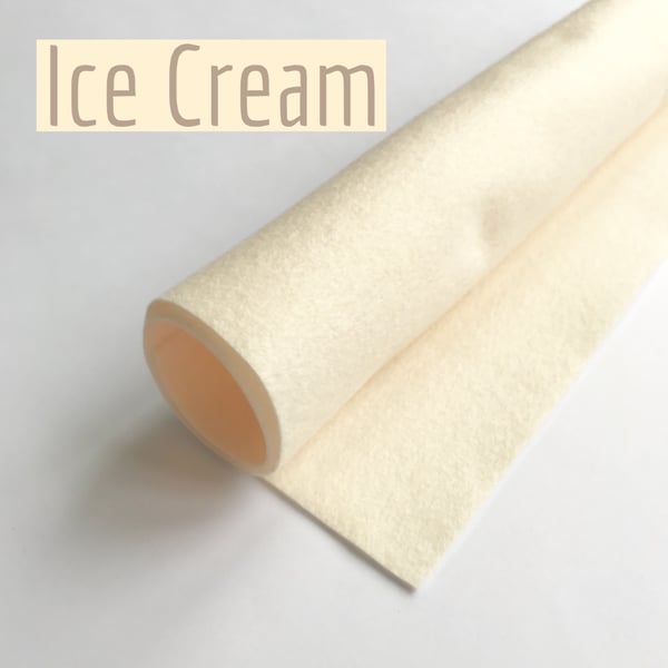 ICE CREAM Felt - SAMPLE SIZE - 13x16cm Polyester Felt Sheet