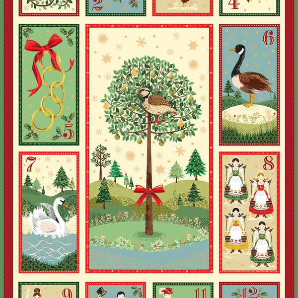 Twelve Days of Christmas Panel by Makower
