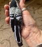 Pied Wagtail  bird hand knit tree decoration  - Image 5