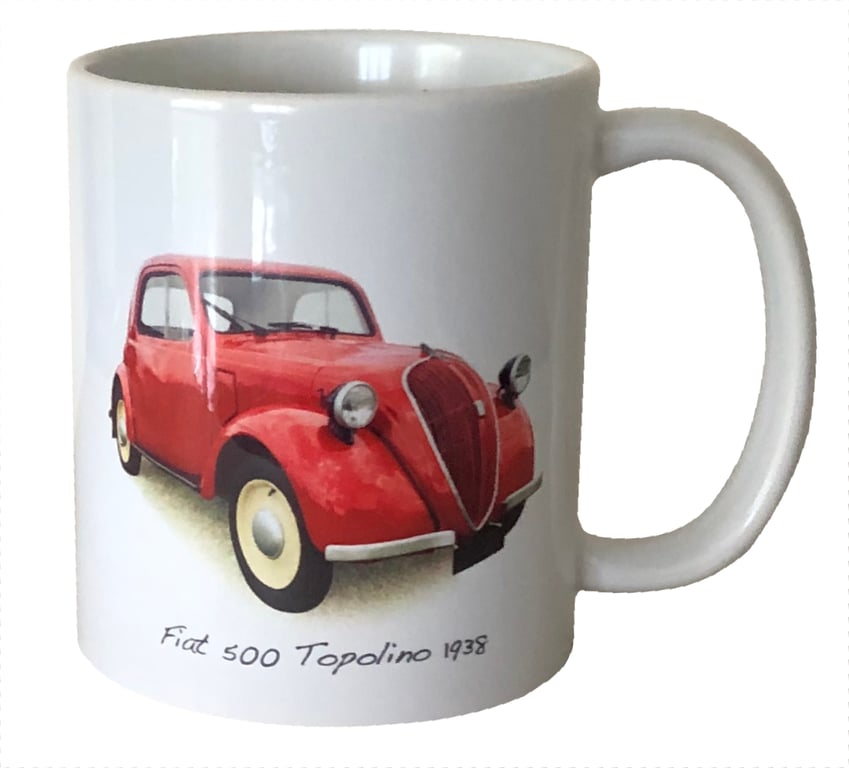 Fiat 500 Topolino 1938 - 11oz Ceramic Mug for Italian Classic Car fan