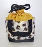 Bee Patterned 2-way Mini Storage Bag - Image 1