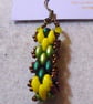 Brickwork-pattern bead earrings (customisable) - Image 1