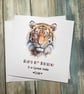 Tiger Birthday Card Handmade and Personalised Tiger Gift for all Relations