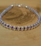 Clear Crystal and Purple seed bead bracelet - Image 5