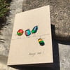 Fused glass pebble cards 