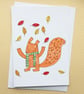 Hello Squirrel - Screenprinted Card - Image 2