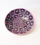 Bowl Purple with Black dots glazed Ceramic. - Image 1