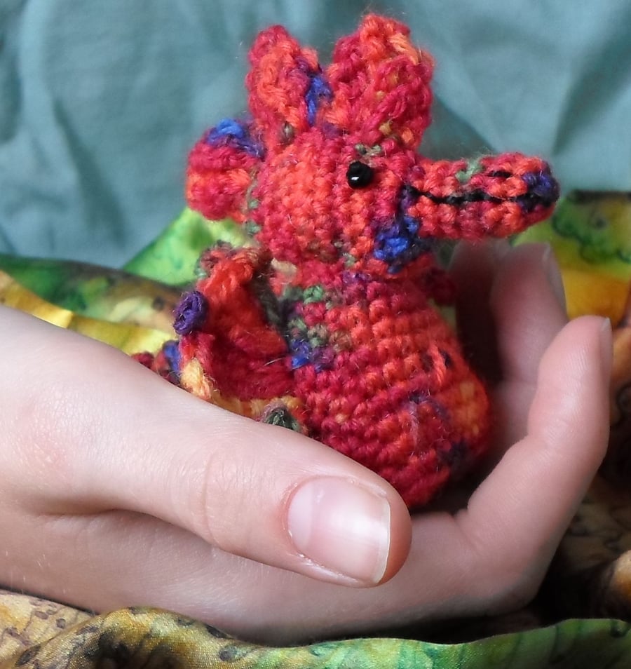 crochet fire dragon