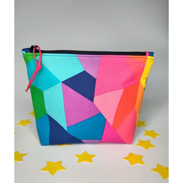 Rainbow Triangle Cosmetic Bag, Zipper Pouch, Pencil Case 