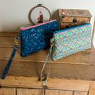 Wristlet purse or small clutch made with Liberty of London tana lawn