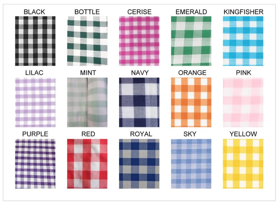 Gingham fabric 1 inch check