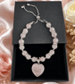 Genuine Hand-made Rose-Quartz Heart Bracelet  - Image 2