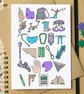 Rock Climbing Alphabet Greetings Card - Image 1