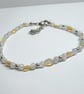 Limited Edition Dainty Moonstone & Ethiopian Opal Bracelet Handmade 925 Silver