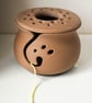 3D Printed wooden yarn bowl with lid - small - Image 1