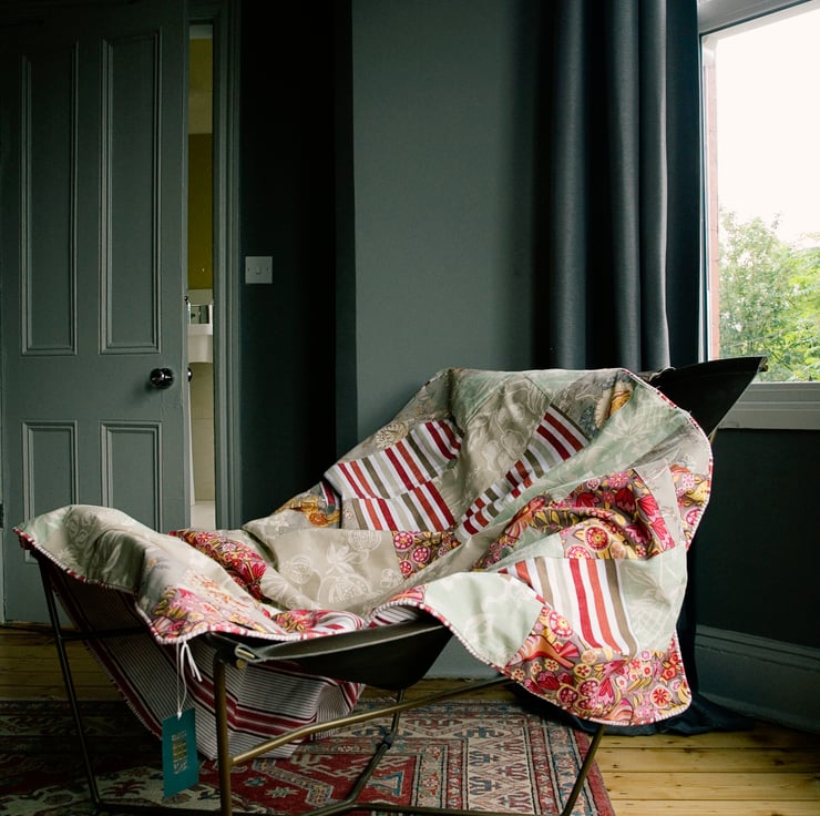 Double Bed sized Patchwork Quilt made in GB Folksy