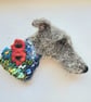Needle Felted Lurcher Brooch - Image 4