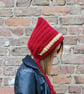 Pixie Hat crocheted Hood Hat Elf Chunky Winter - Image 3
