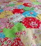 Patchwork Quilt Hexagon bedspread Single Size Throw - Image 9