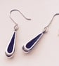 silver and oxidised dangly earrings - Image 1
