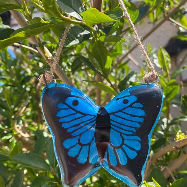 Fused Glass Hanging Butterflies 