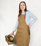 Gardeners Apron with Harvesting Pouch, Pockets for Secateurs & Phone.Tan Canvas  - Image 2