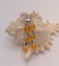 Jewellery Set with Yellow Topaz Beads, Cones and a Golden Brown Crystal Heart - Image 9
