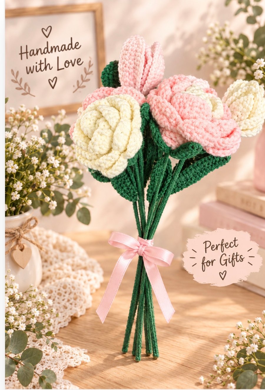 Handmade crochet flowers 
