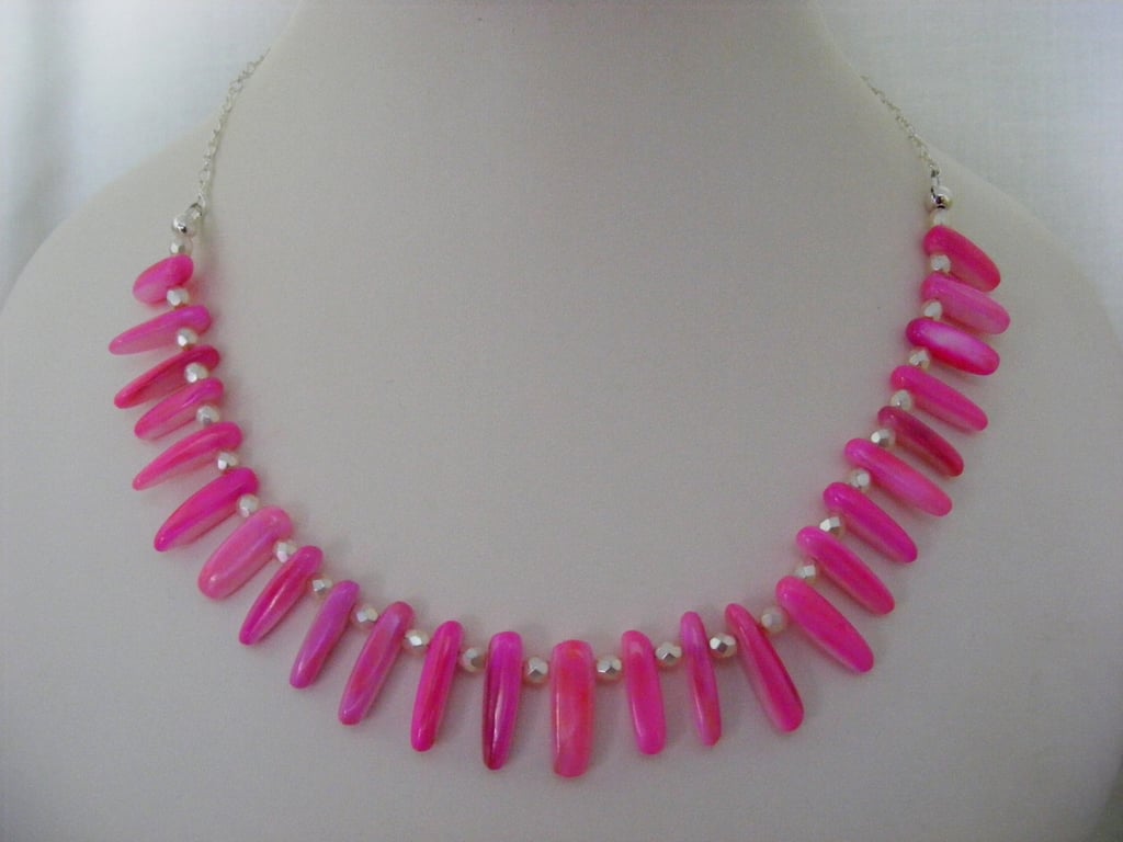 Fuchsia Shell Necklace