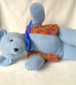 Stilton, a big, blue hug of a bear with a knitted waistcoat. Perfectly imperfect - Image 2