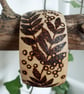 Pyrography rowan berries & leaves wooden bangle  - Image 2