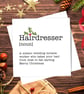 Hairdresser Definition Christmas Card - personalised, blank inside - Image 2