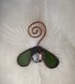 Forever Mistletoe Stained Glass Hanging Decoration - Image 2