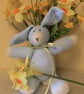 Hand Knitted Blue Wuffy Bunny - Image 1